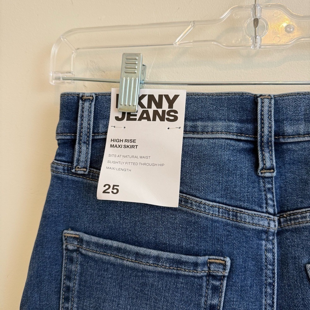 DKNY Maxi Denim Skirt Size 25 - Picture 7 of 13